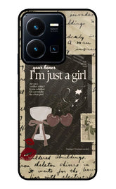 I am just a girl Vivo Y35 Glass Case